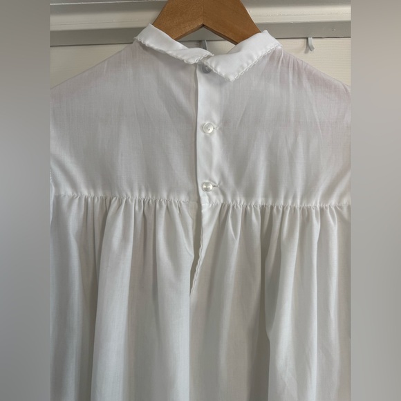 American Girl Long White Nightgown, Blue Bow Ribbon, Trim Detail, Size Large - Picture 4 of 13